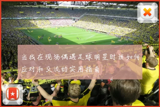 当我在现场偶遇足球明星时该如何应对和交流的实用指南