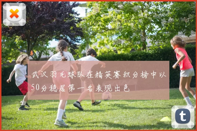 武汉羽毛球队在精英赛积分榜中以50分稳居第一名表现出色